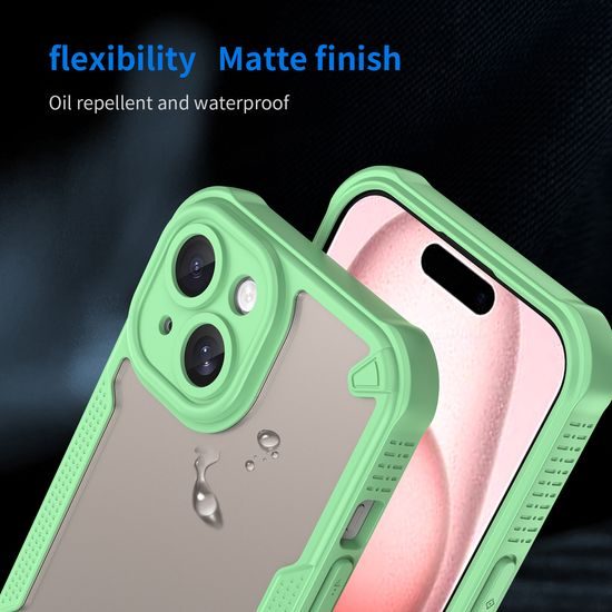 ArmorShield Hybrid Case, iPhone 15, grün