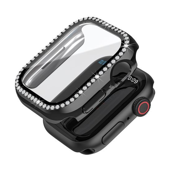 JP Watch etui Diamond, Apple Watch 7 / 8 / 9, 45 mm, črn