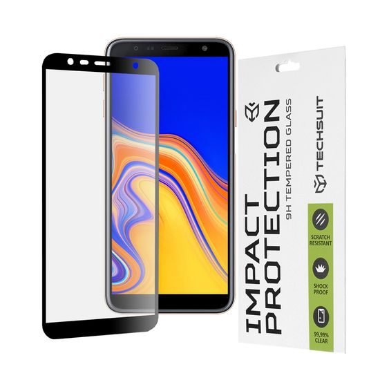 Techsuit 111D Προστατευτικό Γυαλί, Samsung Galaxy J4 Plus / J6 Plus, μαύρο