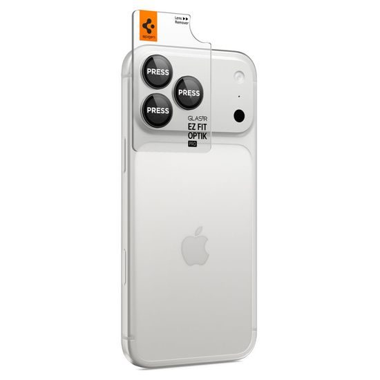 Spigen Optik Pro Glas.tR EZ Fit 2 Tvrzená skla na čočku fotoaparátu, iPhone 18 Pro / 18 Pro Max, tmavě šedá