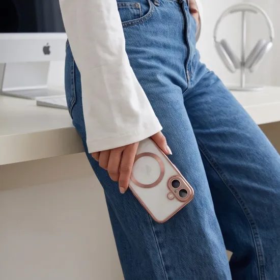 Tech-Protect MagFlex MagSafe Case für iPhone 17 - Magnetische Schutzhülle mit Kameraschutze - Roségold