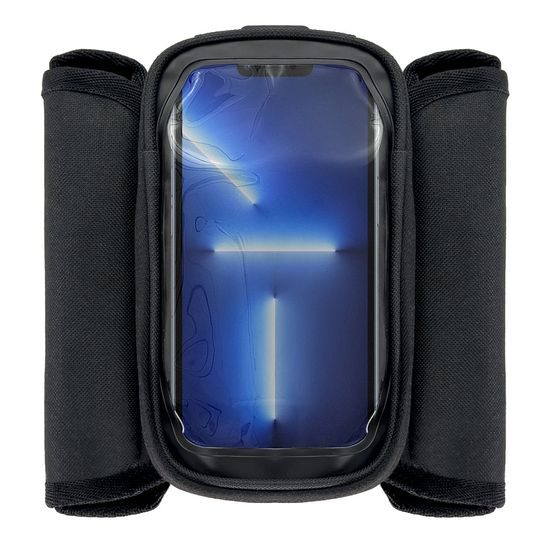 Wozinsky αδιάβροχη τσάντα πλαισίου ποδηλάτου με θήκη τηλεφώνου, 1,5l, μαύρη (WBB26BK)