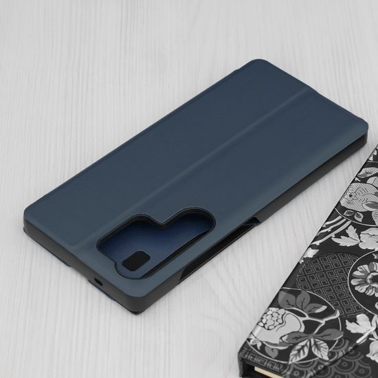 Eco Leather View Case, Samsung Galaxy S25 Ultra, modré