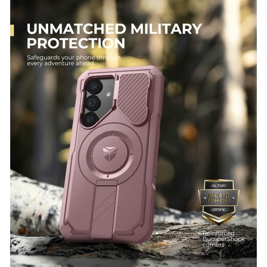 Dexnor MagSafe 360 Kickstand Προστατευτική Θήκη Samsung Galaxy S25, Ροζ