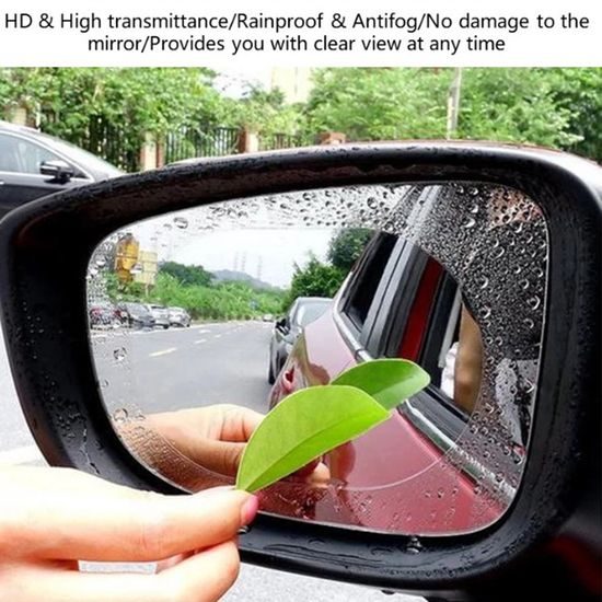 Techsuit Rain folija (2 kom.) za vzvratno ogledalo v avtu, 95x135 mm, prozorna