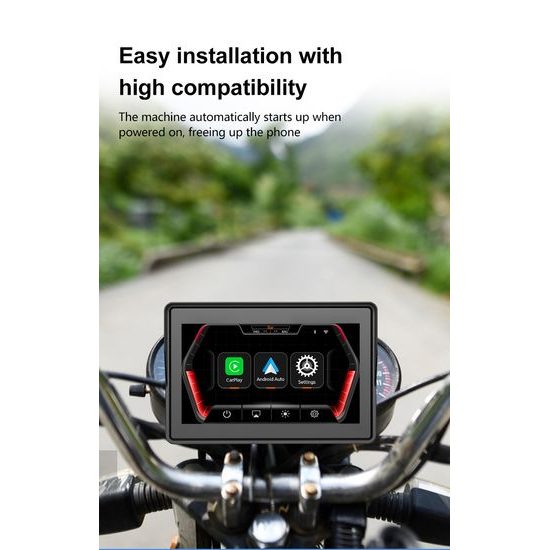 Motociklistički 5" CarPlay zaslon s bežičnim Apple CarPlay i Android Auto
