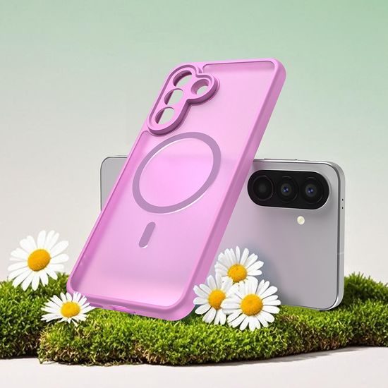 Techsuit HaloFrost II MagSafe Schutzhülle für Samsung Galaxy A27 5G - Magnetische Handyhülle mit Stoßschutz - Rosa