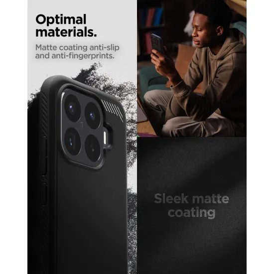 Xiaomi 17T Pro vāciņš – Spigen Rugged Armor melns