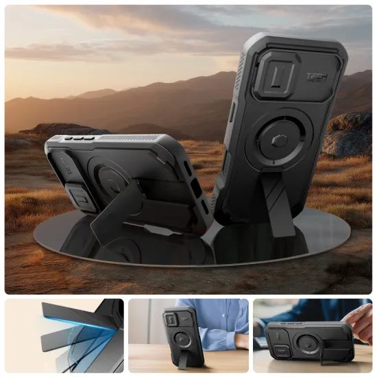 Tech-Protect Kevlar MagSafe θήκη, iPhone 17, μαύρη