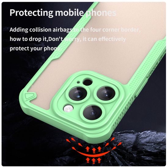 ArmorShield Hybrid Case, iPhone 15 Pro, πράσινο