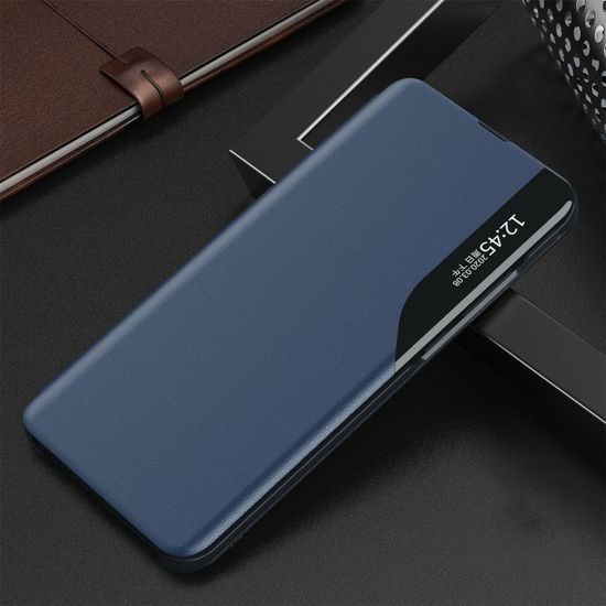 Eco Leather View Case, Samsung Galaxy A72, blau