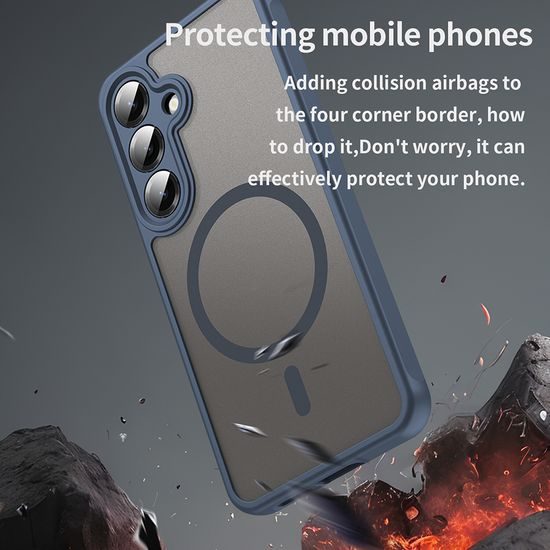 Techsuit HaloFrost II MagSafe cover til Samsung Galaxy S25 FE - Blåt