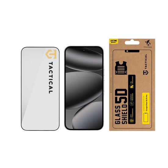 Tactical Glass Shield 5D Screenprotector - Gehard glas - voor Google Pixel 10 / 10 Pro - Zwart