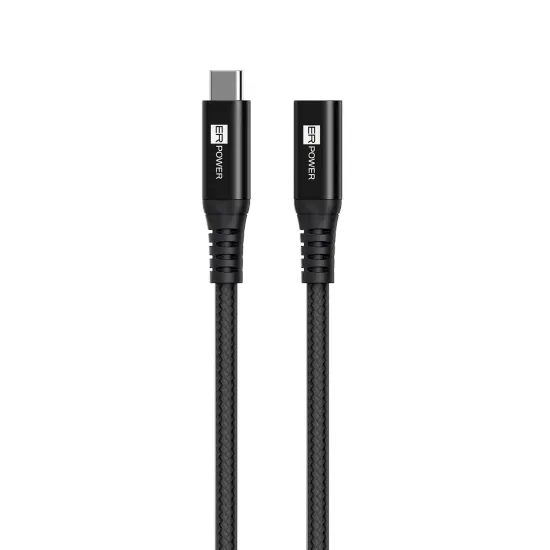 ER POWER USB-C pikendusjuhe USB-C - USB-C PD 100W 10Gbps 2m – must