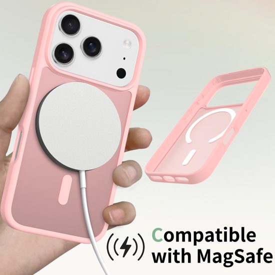 JP MagFit Colour MagSafe θήκη με μαγνήτη N52, iPhone 17 Pro, ανοιχτό ροζ