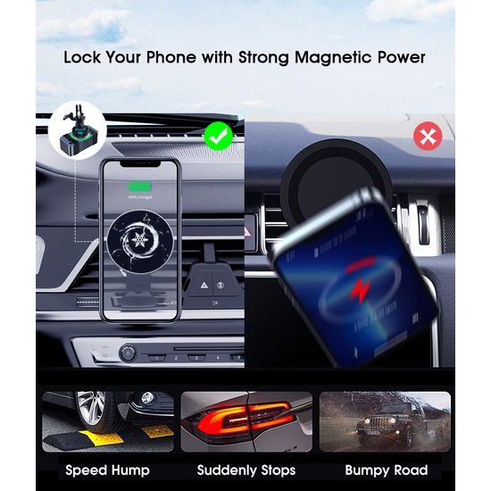 Βάση αυτοκινήτου MagSafe με ασύρματη φόρτιση και ενεργητική ψύξη