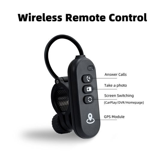 Wyświetlacz motocyklowy 6,25" z bezprzewodowym Apple CarPlay, Android Auto, kamerami DVR i TPMS