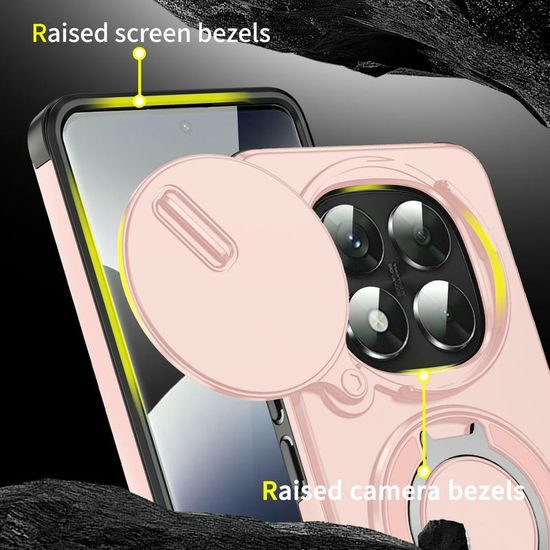 Θήκη Camslide Stand, Xiaomi Redmi Note 14 Pro Plus 5G, ροζ