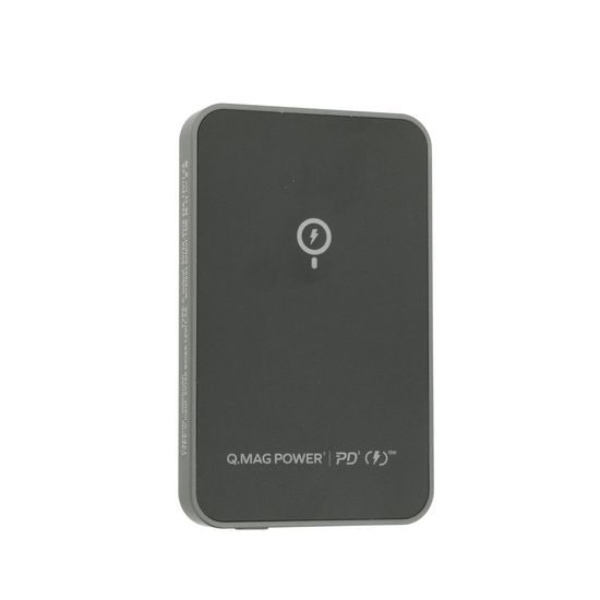 Μεταλλικό Ασύρματο Power Bank MagSafe με οθόνη, 5000mAh, QC, PD20W, γκρι