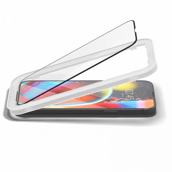 Spigen ALM Glass FC Folie de sticlă securizată 2 bucăți, iPhone 13 Pro Max / 14 Plus, neagră