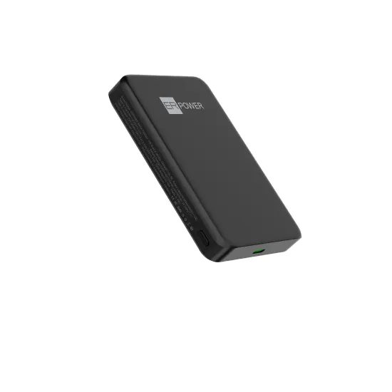 ER POWER juhtmevaba magnetiga akupank 10000 mAh Qi2 25W Semi Solid – must