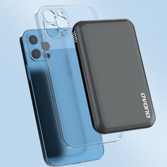 Dudao TGK1 PowerBank με ασύρματο φορτιστή 15W 10000mAh, μπλε (TGK1-Dark blue)