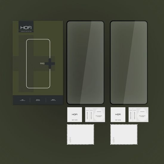 Hofi Pro+ Zaščitno kaljeno steklo, Xiaomi Redmi Note 13 5G / 13 Pro 4G / 5G, 2 kosa, črn
