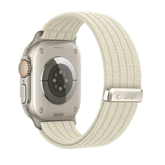 Tech-Protect Nylon Sport remienok, Apple Watch 8 / 9 / 10 / 11 / SE / Ultra (44 / 45 / 46 / 49 mm), starlight