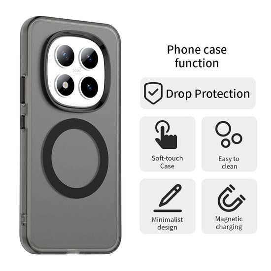 Techsuit CandyCase MagSafe, Xiaomi Redmi Note 15 Pro Plus 5G / Poco M8 Pro 5G, μαύρο