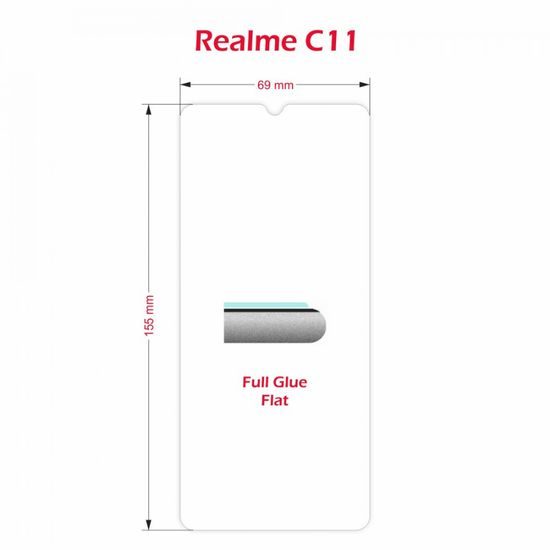 Swissten 2,5D Displayschutz aus gehärtetem Glas, Realme C11