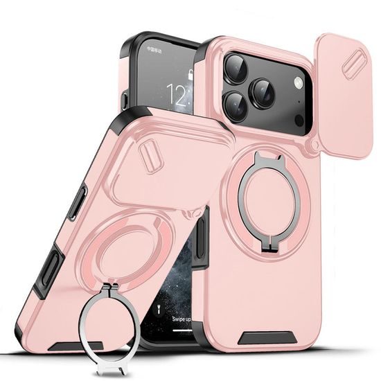 Camslide Stand etui, iPhone 18 Pro, rožnat