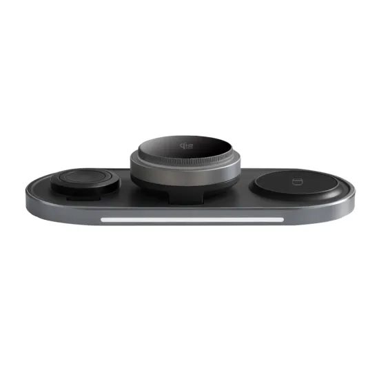 Tech-Protect A51 ArcticBoost 3in1 Kabelloses MagSafe Ladegerät für Smartphone, Smartwatch & Earbuds - Qi 2.2 - 25W - Schwarz