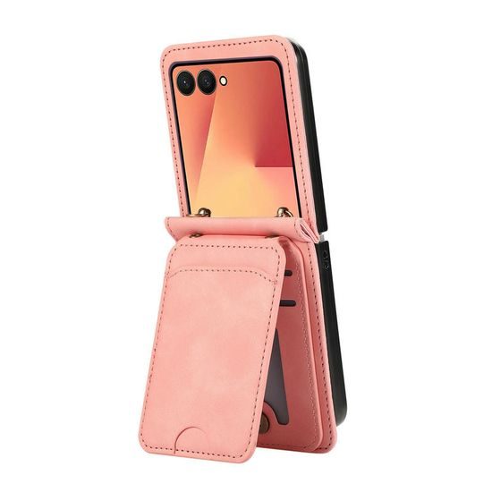 Θήκη Crossbody, Samsung Galaxy Z Flip 7, ροζ