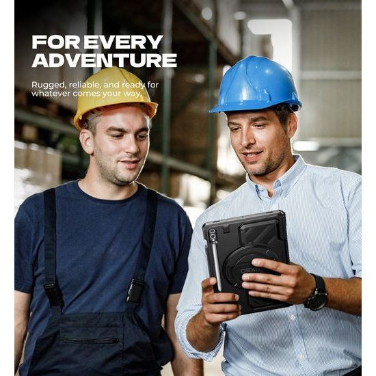 Dexnor 360 Περιστρεφόμενη θήκη, Samsung Galaxy Tab S10 Plus / S9 Plus, μαύρη