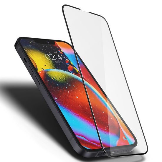 Spigen Glass FC Tvrdené sklo, iPhone 13 / 13 Pro, čierne