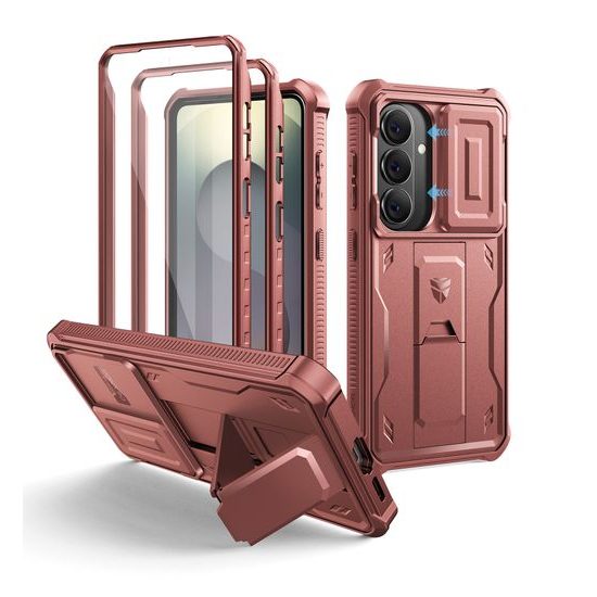 Custodia Dexnor 360 Kickstand Camprotector per Samsung Galaxy S26, bordeaux