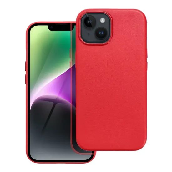 Δερμάτινη Θήκη Mag Cover, iPhone 15 Plus, κόκκινη