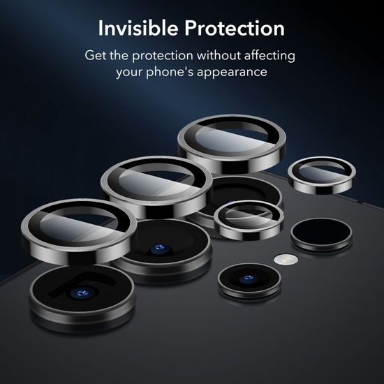 ESR Zaštitno kaljeno staklo na leći kamere, Samsung Galaxy S24 Ultra, crna