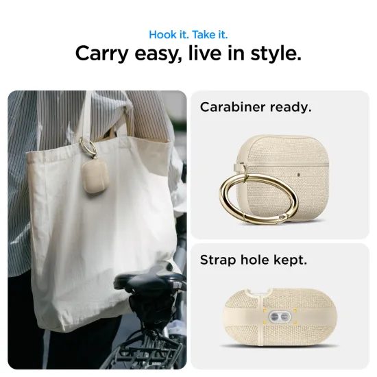 Spigen Urban Fit, Apple AirPods Pro 3, μπεζ