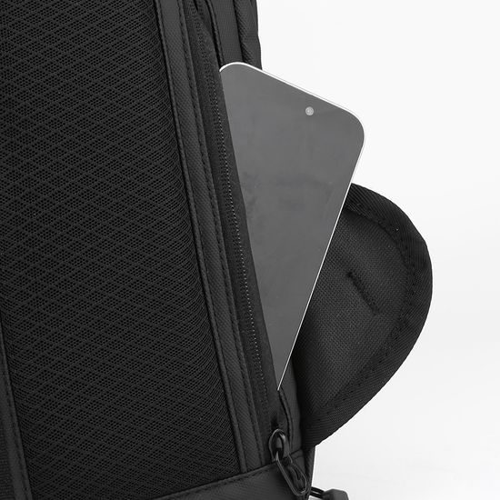 JP Rucksack B08 - 50x30x20 cm - Alltagsrucksack mit verstellbaren Schultergurten - Schwarz