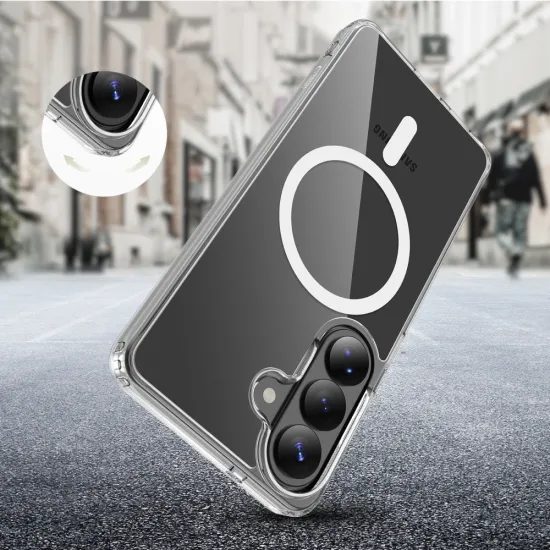 Tech-Protect Flexair Hybrid s MagSafe, Samsung Galaxy S26 Plus, průhledný