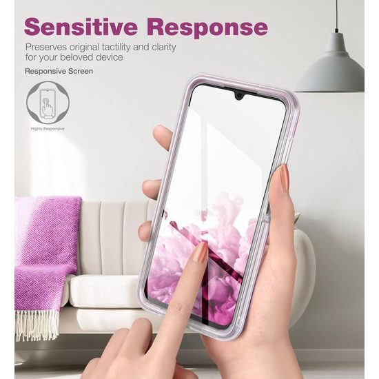 Suritch 360 Marble maska za Samsung Galaxy A14, ljubičasta