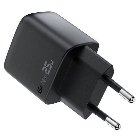 Acefast Oplader met Display (A114) - GaN - USB & USB-C - PD 25W - 5V/3A - Zwart