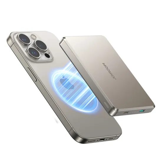 Joyroom Εξαιρετικά Λεπτό Αλουμινένιο Power Bank JR-PBM08 Pro 10000mAh, τιτάνιο