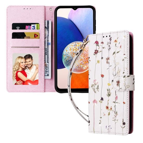 Magnet Case, Samsung Galaxy A15, luční kvítí