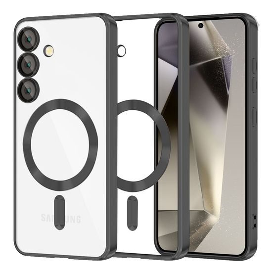 Techsuit Luxury Crystal MagSafe, Samsung Galaxy S25 Plus, μαύρο