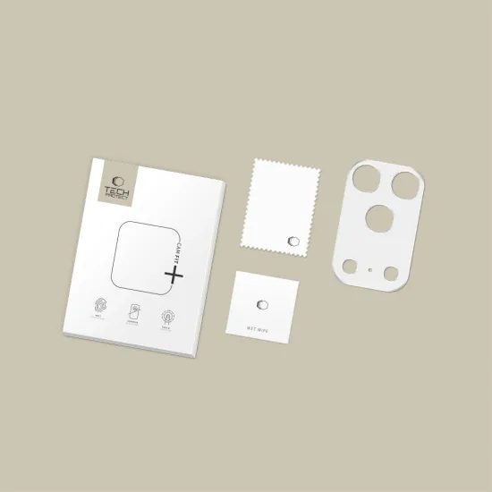 Tech-Protect Camalloy Fit+, προστατευτικό κάλυμμα κάμερας, iPhone 17 Pro Max, ασημί