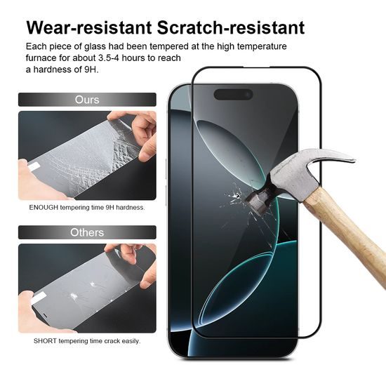 JP Full Pack Tvrzených skel, 2x 3D sklo s aplikátorem + 2x sklo na čočku, iPhone 16 Pro