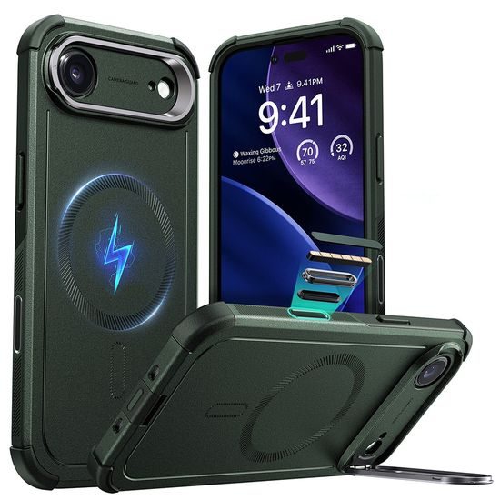 Θήκη ESR Cyber Armor Kickstand, iPhone Air, πράσινη