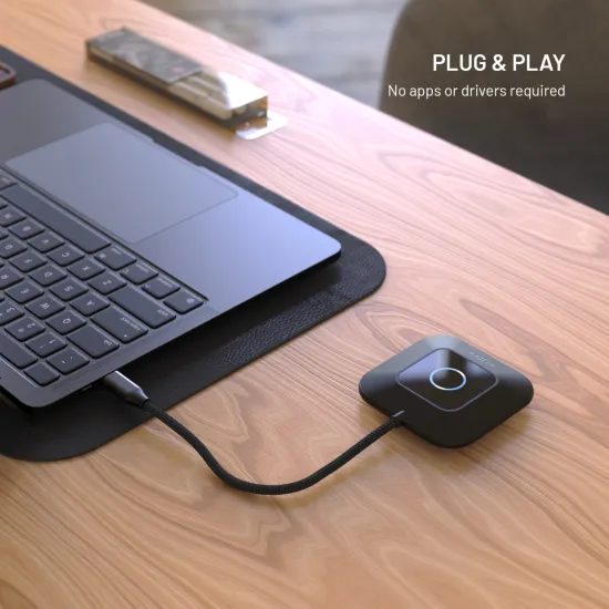 Vezeték nélküli HDMI adapter FIXED AirLink, 100W, PD 3.0, fekete